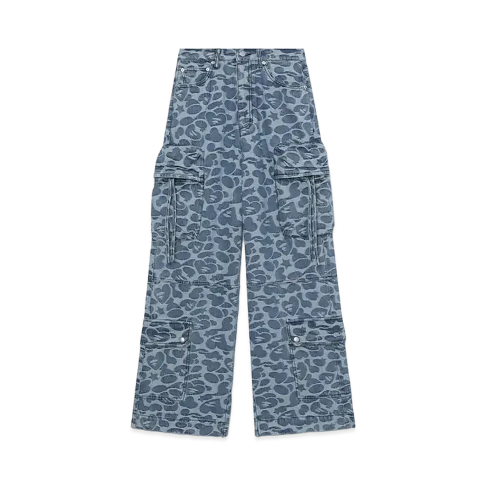 A BATHING APE Pattern Cargo Jeans #1 "Lightindi"