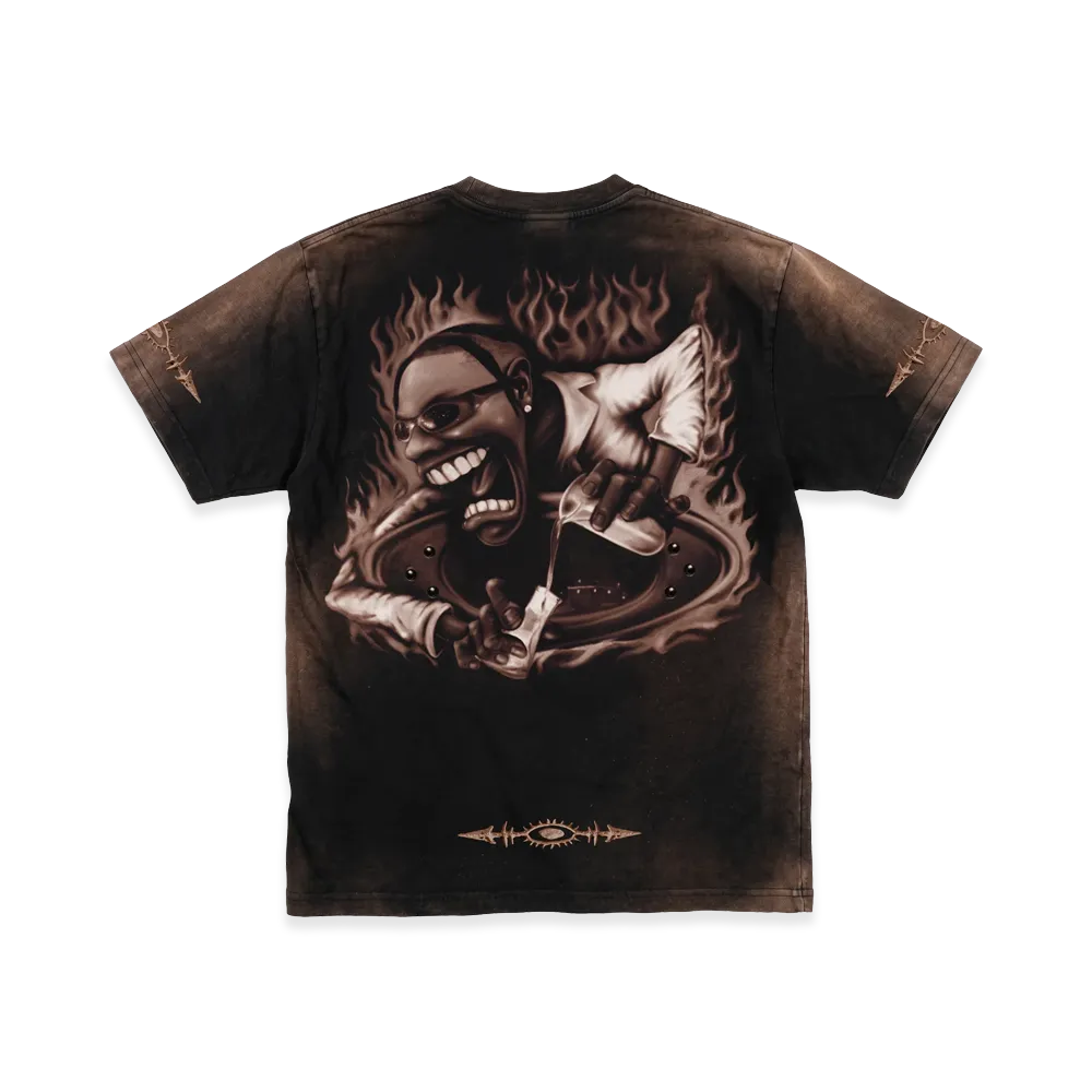 Travis Scott Cactus Jack x Oakley Catalyst Logo Tee "Brown"