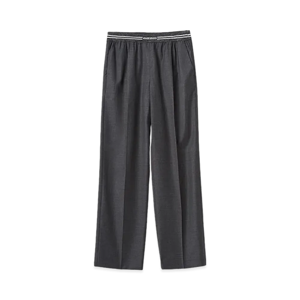 MIU MIU Women's Grisaille Pants "Slate Gray"