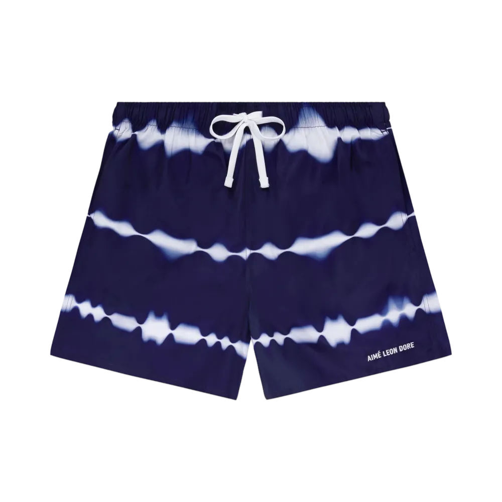 Aime Leon Dore Tie Dye Swim Short "Navy"