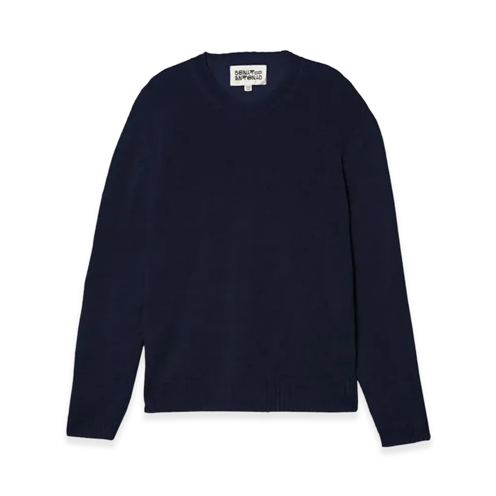 ZARA x Bad Bunny Benito Antonio Relaxed Fit 100% Linen Sweater "Navy Blue"