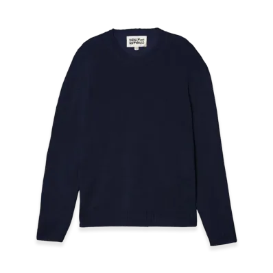 ZARA x Bad Bunny Benito Antonio Relaxed Fit 100% Linen Sweater "Navy Blue"