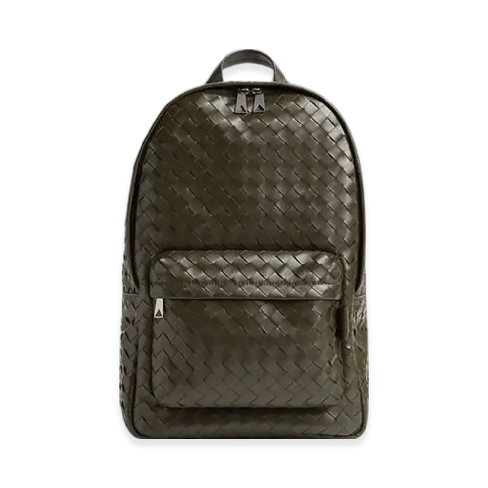 Bottega Veneta Intrecciato Backpack "Kaki"