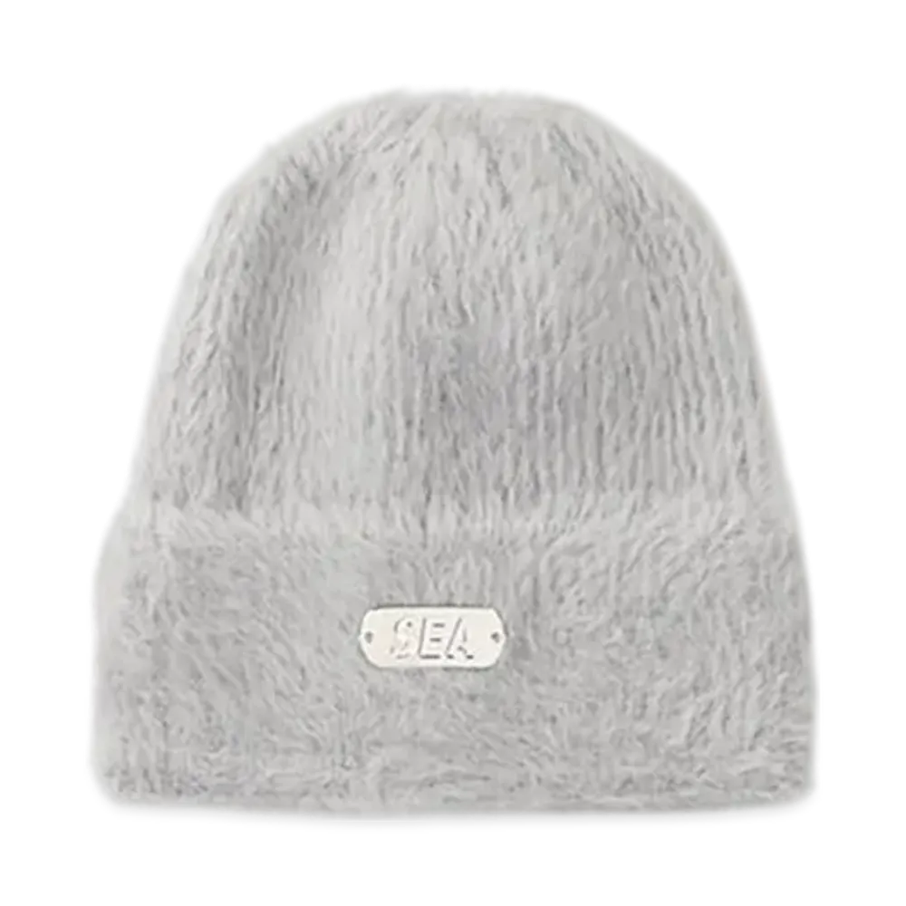 WIND AND SEA Shaggy Knit Cap "Gray"