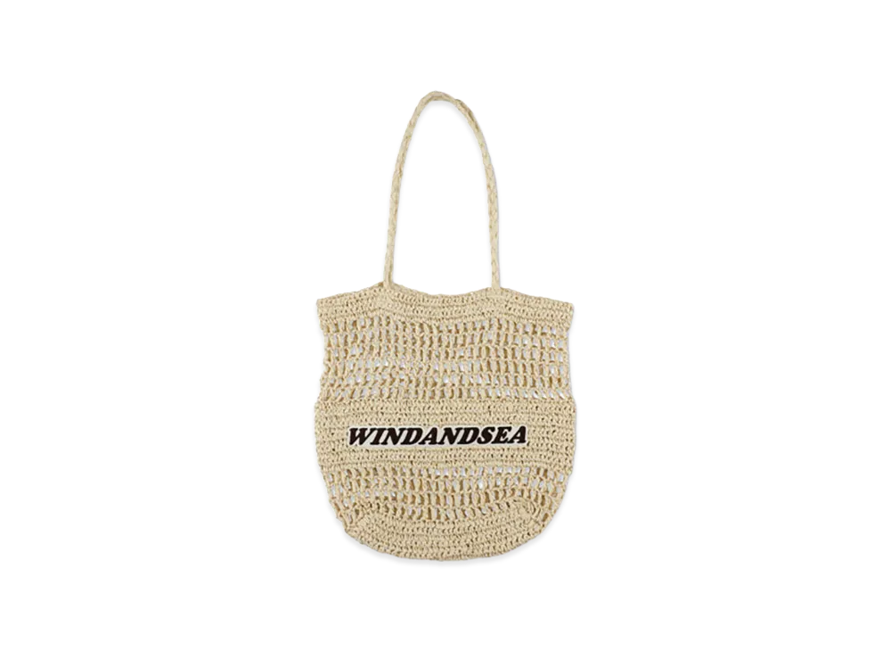 WIND AND SEA Paper Mesh Tote "Beige"
