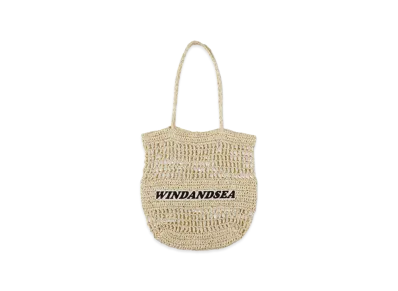 WIND AND SEA Paper Mesh Tote "Beige"