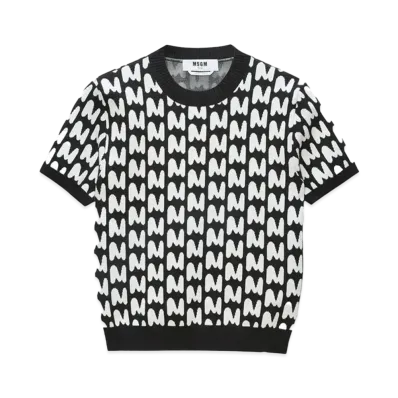 MSGM Jacquard "Themwave" Shirt "Black"