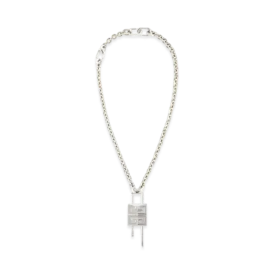 GIVENCHY Small Lock Necklace In Metal "Silver"