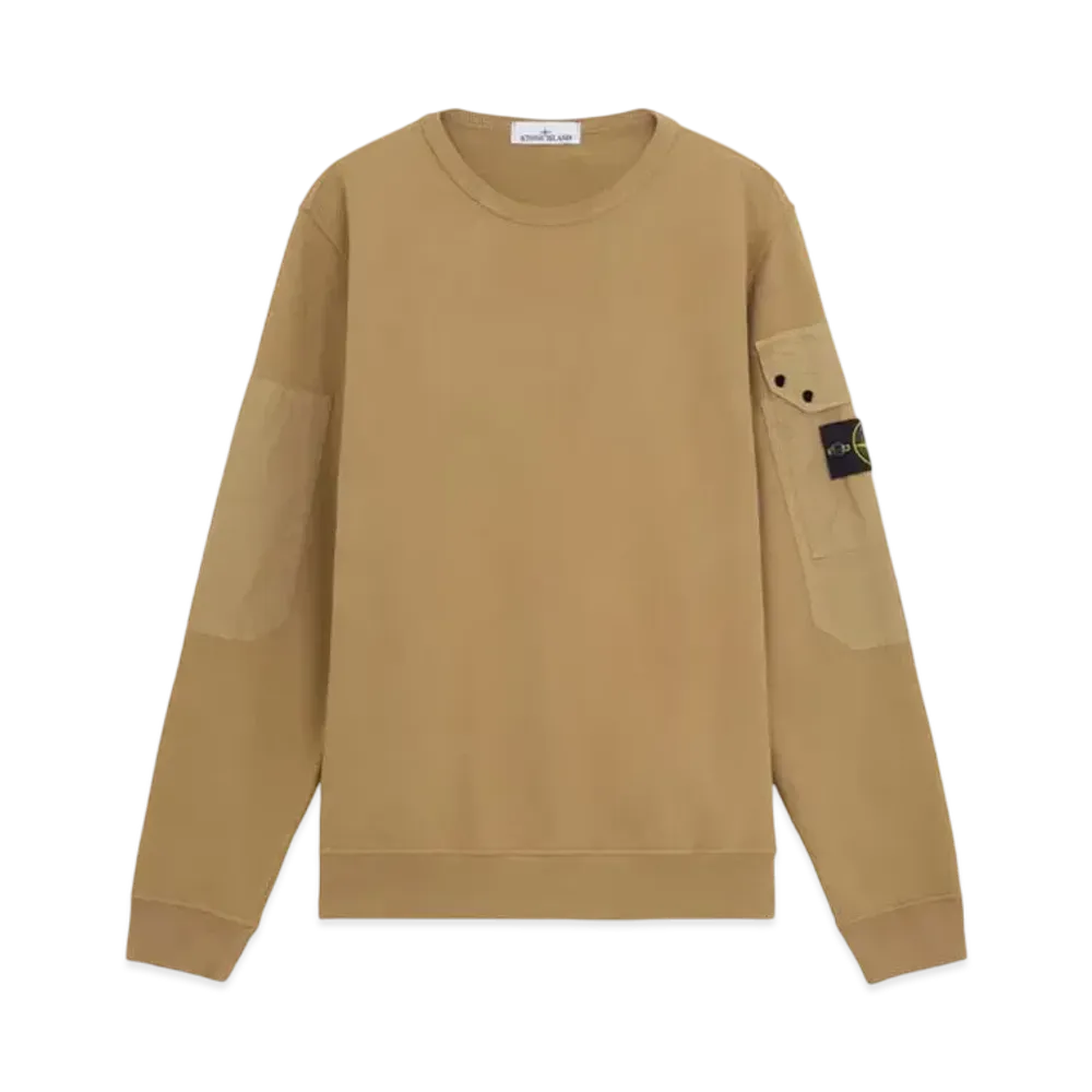 Stone Island 63920 Brushed Organic Cotton Fleece "Biscuit"