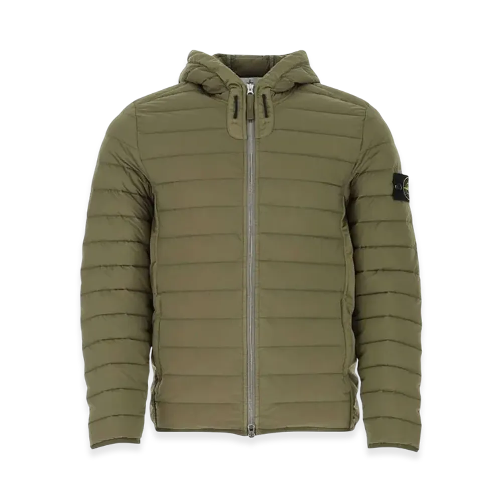 Stone Island 44525 Loom Woven Down Chambers Stretch Nylon-TC Jacket - 21SS "Olive Green"