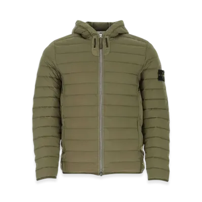 Stone Island 44525 Loom Woven Down Chambers Stretch Nylon-TC Jacket - 21SS "Olive Green"