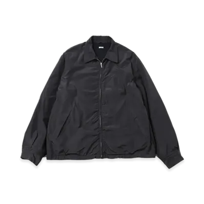A.PRESSE Silk Taffeta Coach Jacket "Black"