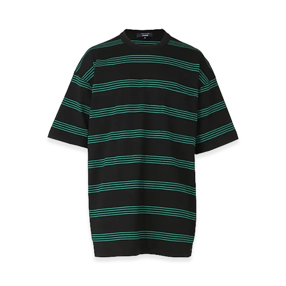 COMME des GARCONS HOMME Cotton Jersey Striped T-Shirt "Black"