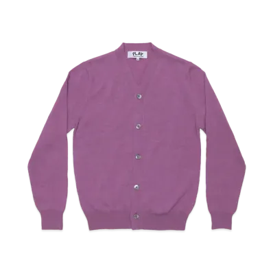 PLAY COMME des GARCONS Unisex V-Neck Cardigan With Small Emblem AX-N092-051 "Purple"