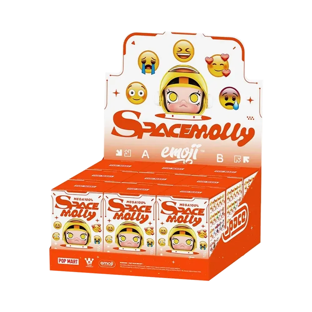 POP MART "MEGA COLLECTIONS" SPACE MOLLY 100% x emoji Series [Assortment Box]