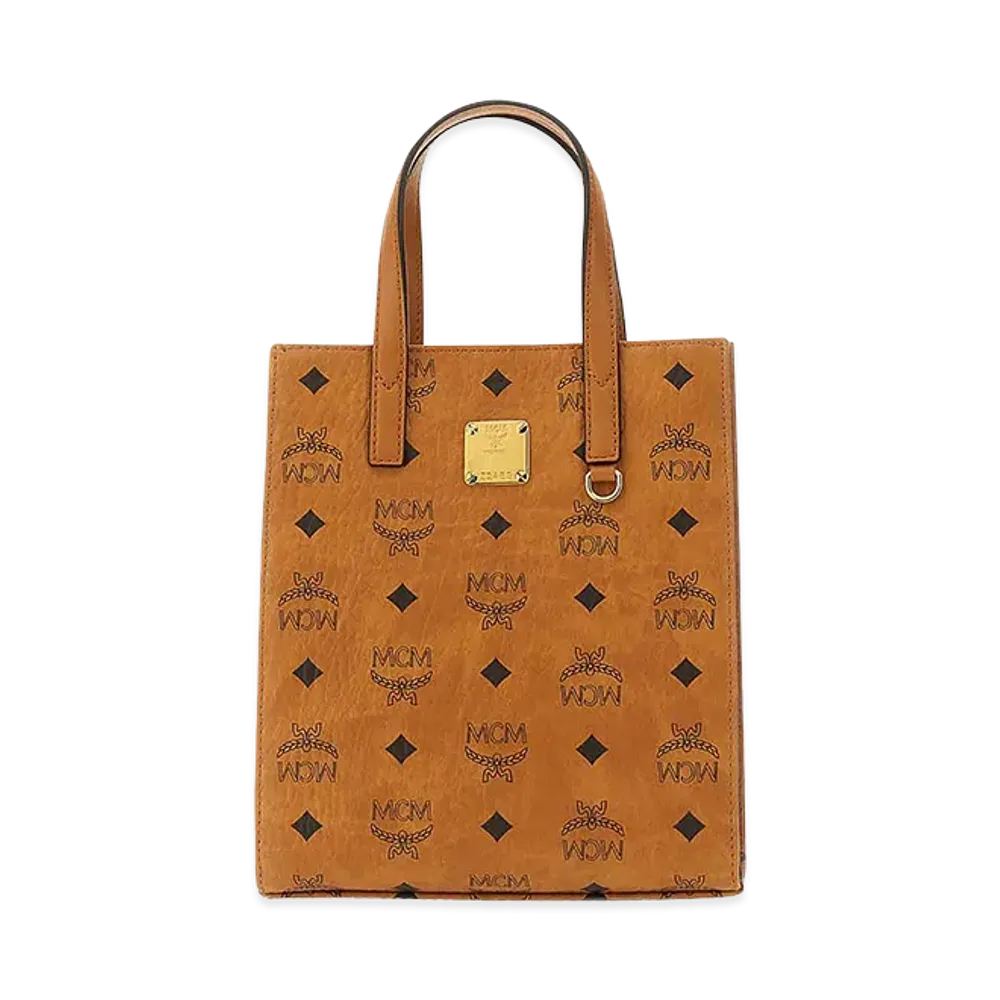 MCM Printed Canvas Shopping Bag "Brown"