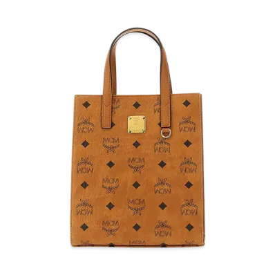 MCM Printed Canvas Shopping Bag "Brown"