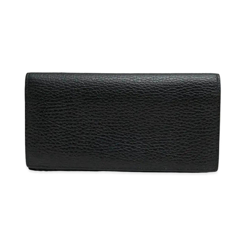 GUCCI Long Bill Holder Leather "Black"