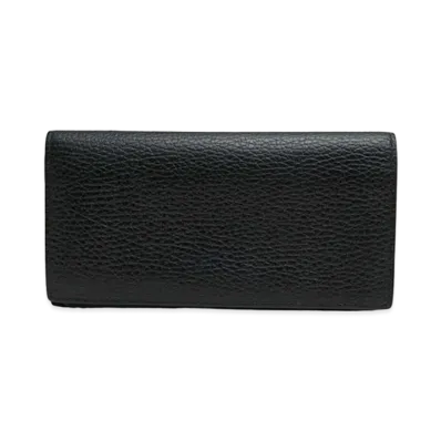 GUCCI Long Bill Holder Leather "Black"