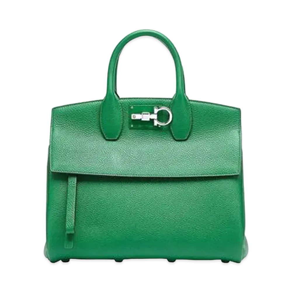 Salvatore Ferragamo Studio Bag (S) "Scrubs Green"