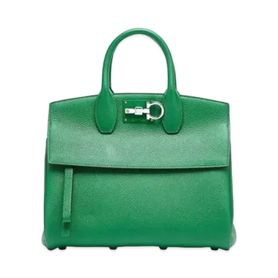 Salvatore Ferragamo Studio Bag (S) "Scrubs Green"