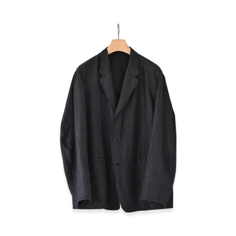 COMOLI Wool Silk Jacket "Black"