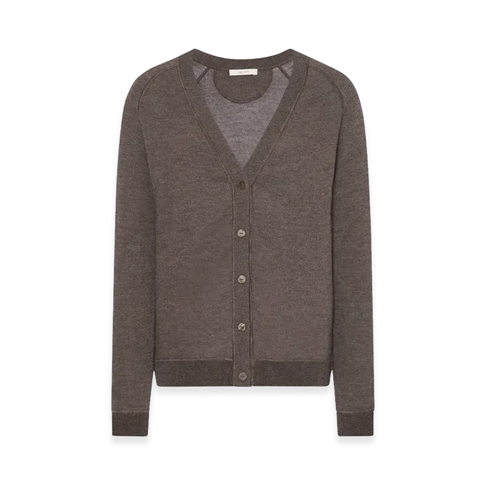 The Row Women's Liberty Cashmere Cardigan "Faded Brown"
