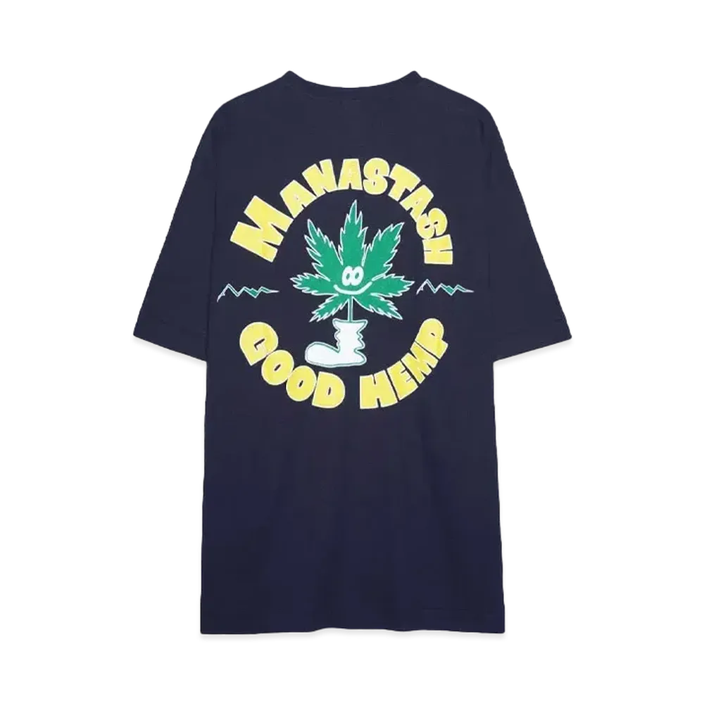 MANASTASH HEMP TEE GOOD HEMP "NAVY"