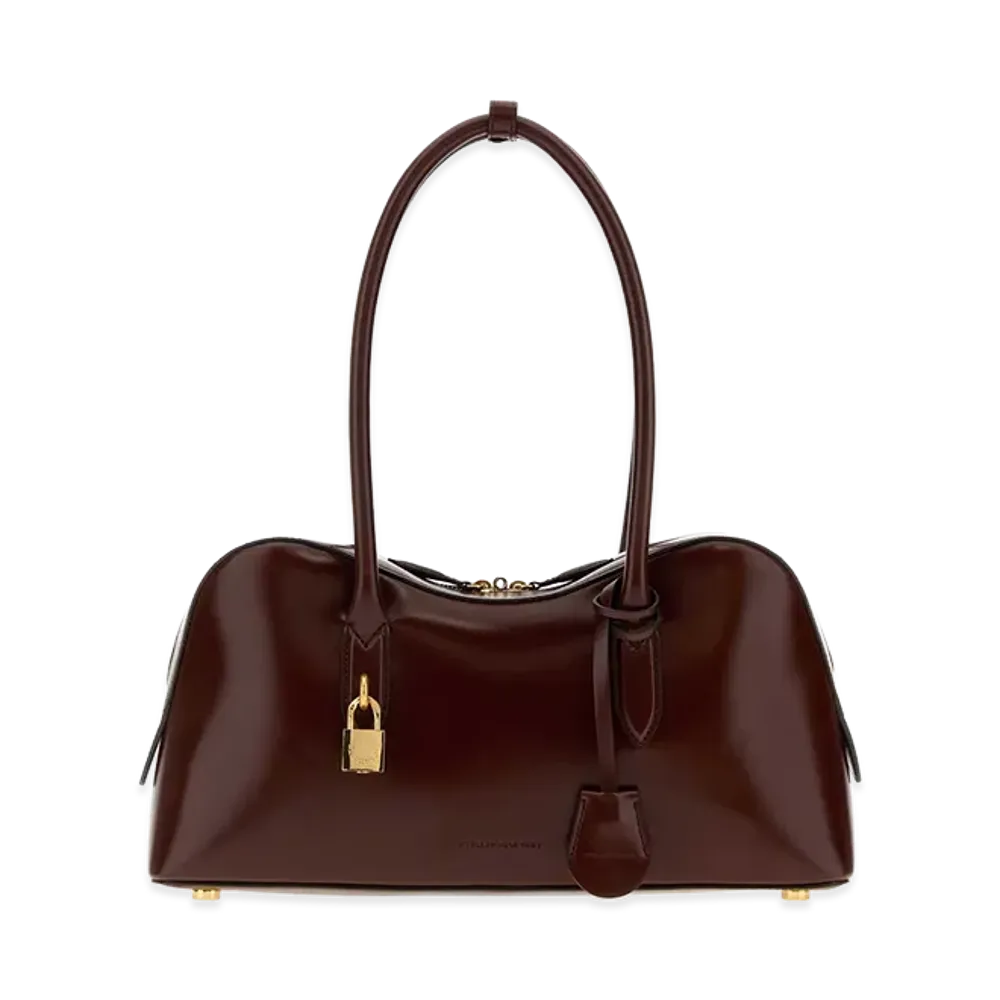 STELLA McCARTNEY Women's Alter Mat Medium Ryder Shoulder Bag "Brown/Chocolate"