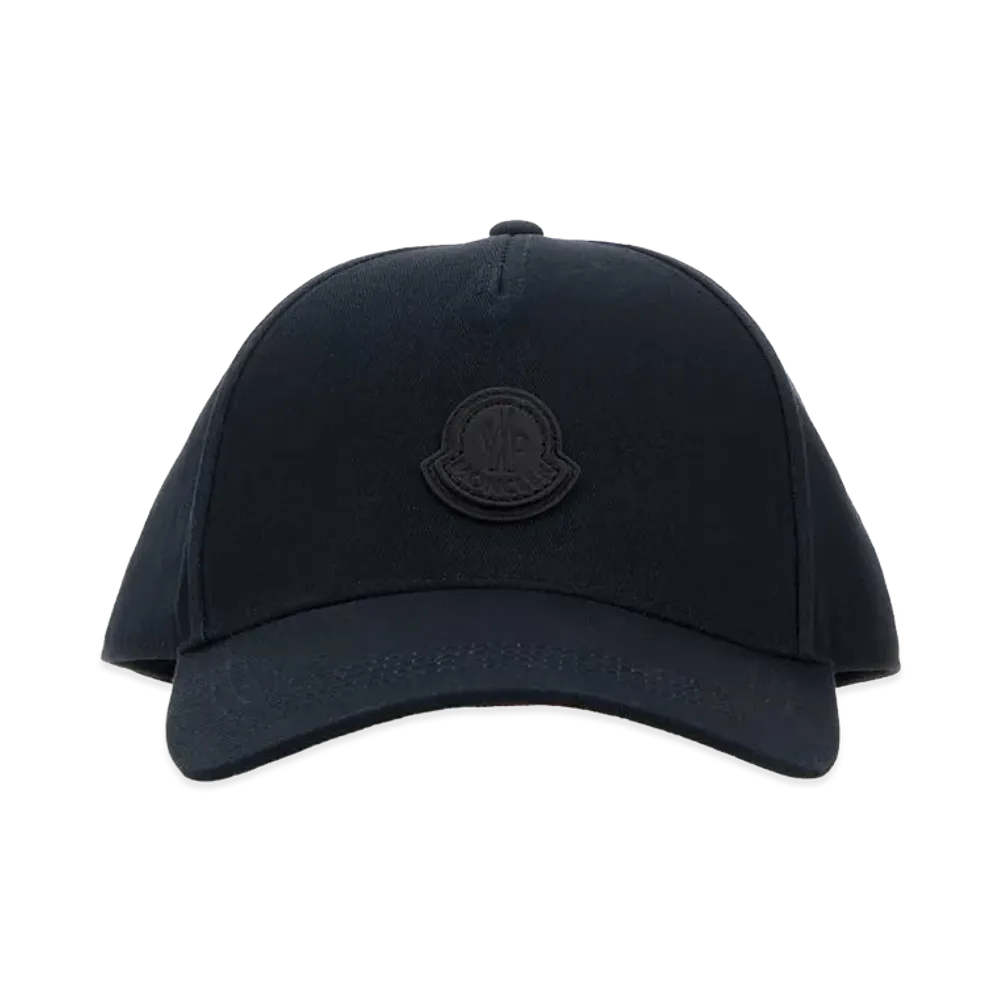 MONCLER Cotton Baseball Cap "Dark Blue"