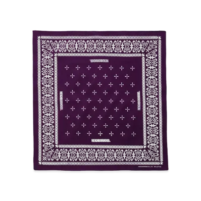 NEIGHBORHOOD Cross Pattern Bandana "Purple"