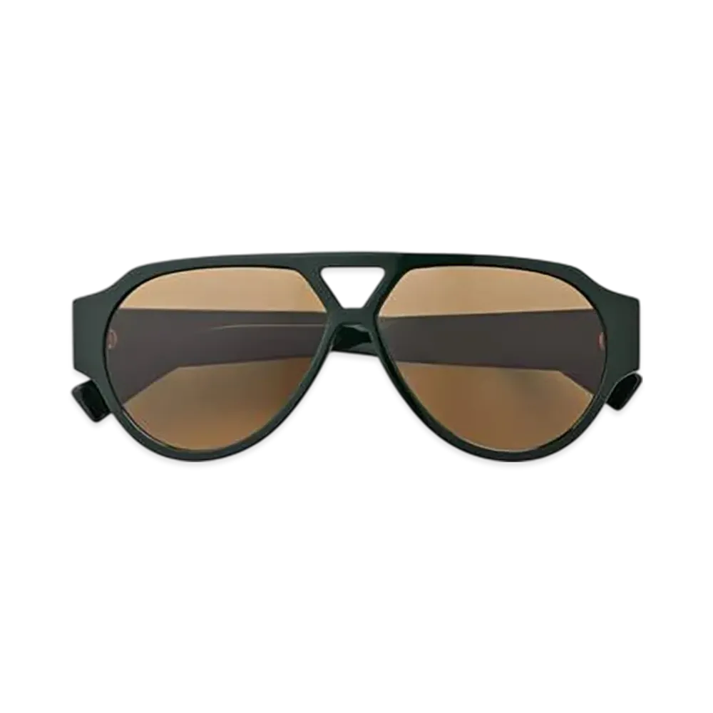 Bottega Veneta Soft Aviator Sunglasses "Green/Brown"