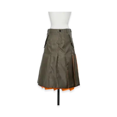 sacai Nylon Twill Skirt "Dark Khaki"