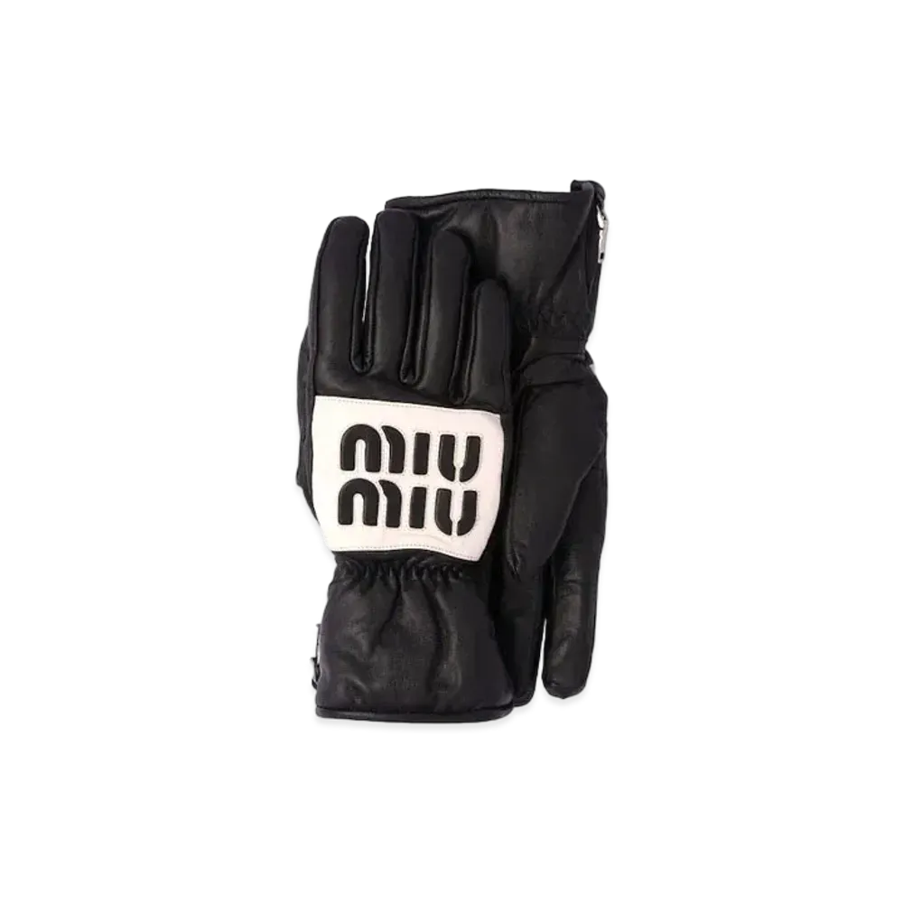 MIU MIU Nappa Leather Globe "Black/Light Beige"