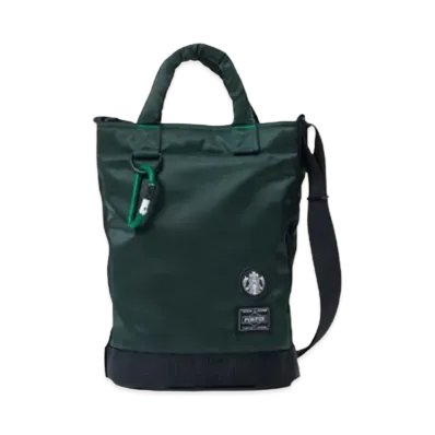 PORTER x STARBUCKS Coffee Bean Shape Drum Bag S "Dark Green"