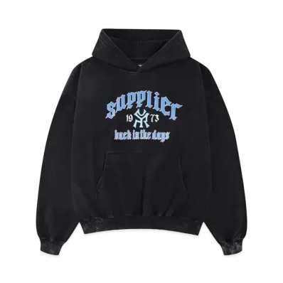SUPPLIER Vintage Wash Logo Hoodie "Black"