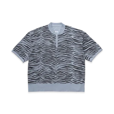 visvim Mondo Henley Zip S/S Quagga "LT.Blue"