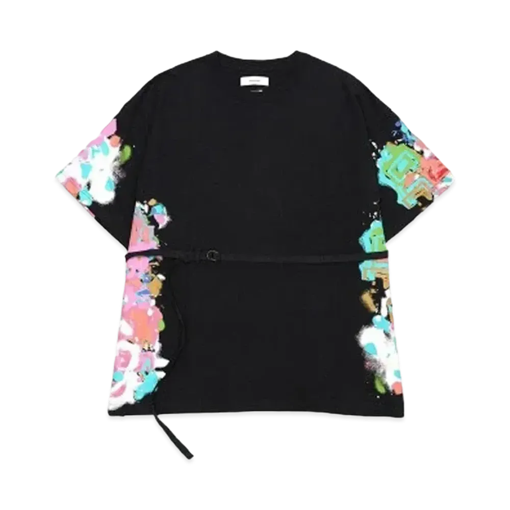 FACETASM SPRAYPAINT BELTED TEE "BLACK"