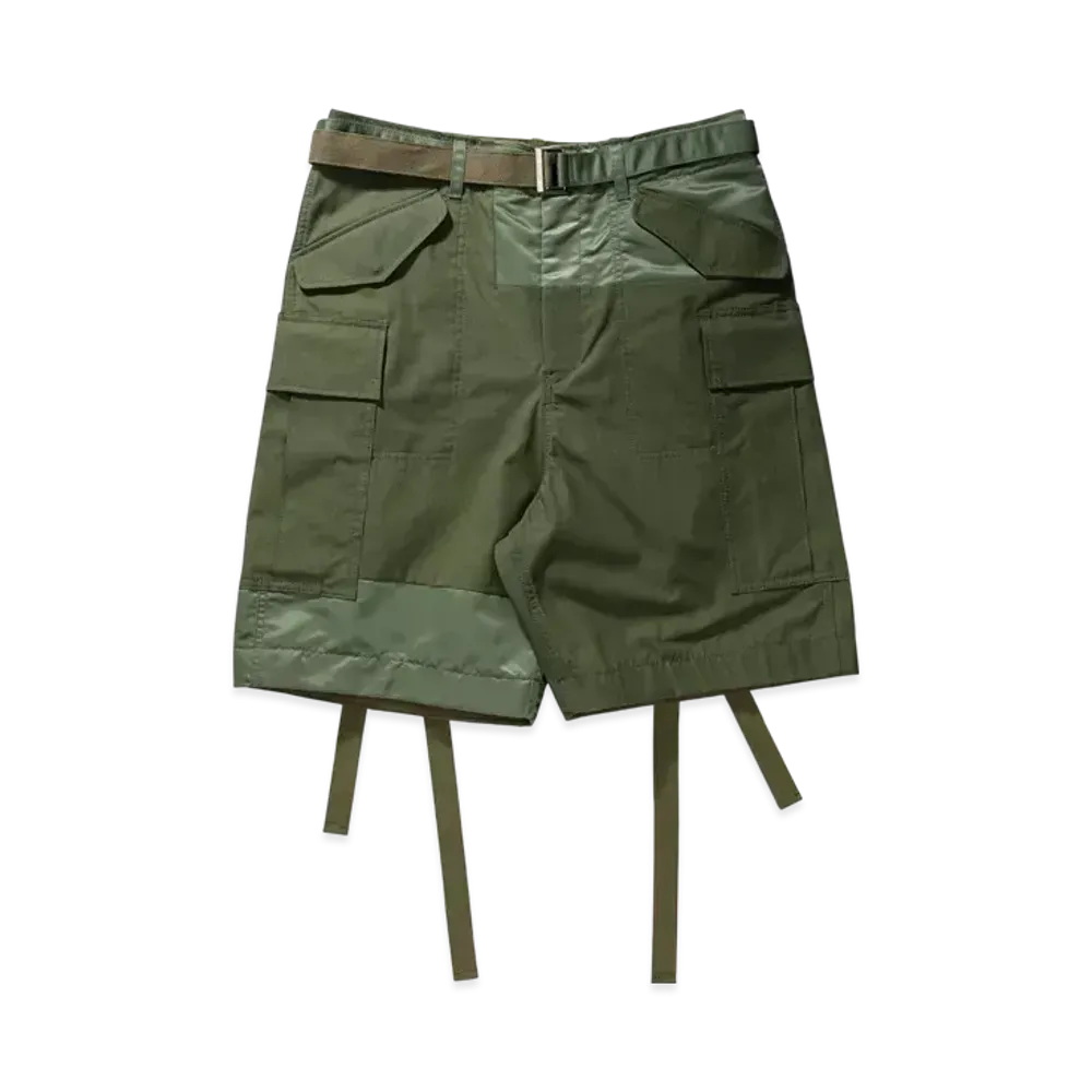 sacai 21SS Cotton Nylon Oxford Short "Khaki"