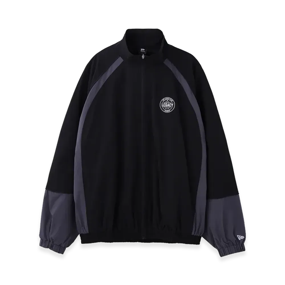 NEW ERA The Legacy Club Academy Oversized Piping Track Jacket "Black/Gray"