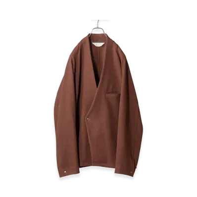 ANCELLM W/CA No Collar Double Jacket "Marron"
