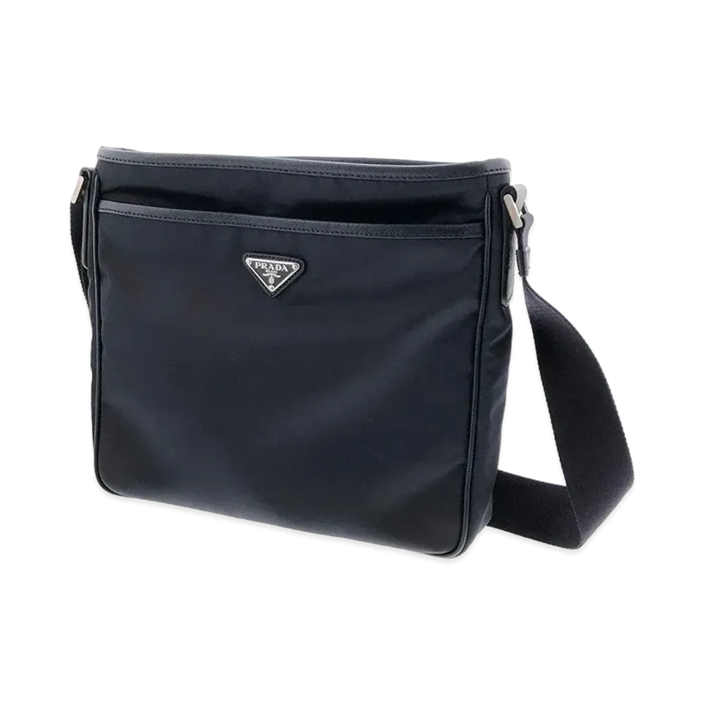 PRADA Tessuto Nylon Shoulder Bag "Navy"