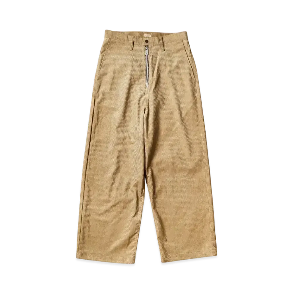 KAPITAL 8W Corduroy 5P Zipper Baggy Port Pants "Beige"