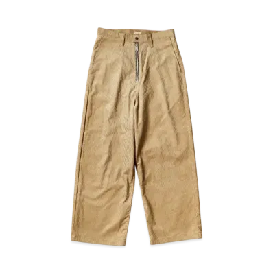 KAPITAL 8W Corduroy 5P Zipper Baggy Port Pants "Beige"