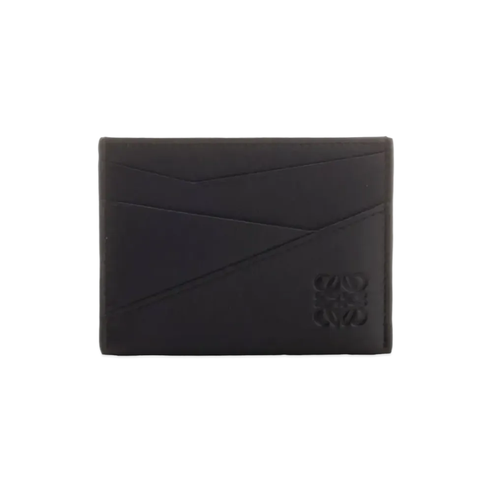 LOEWE Puzzle Plain Card Holder Classic Calf "Black"