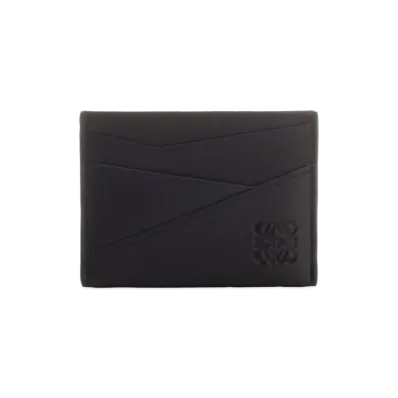 LOEWE Puzzle Plain Card Holder Classic Calf "Black"