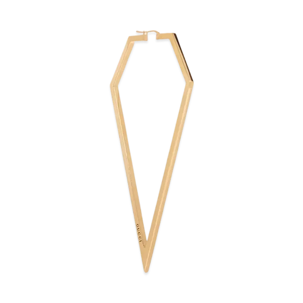 GUCCI Large Single Triangle Earrings "Gold"