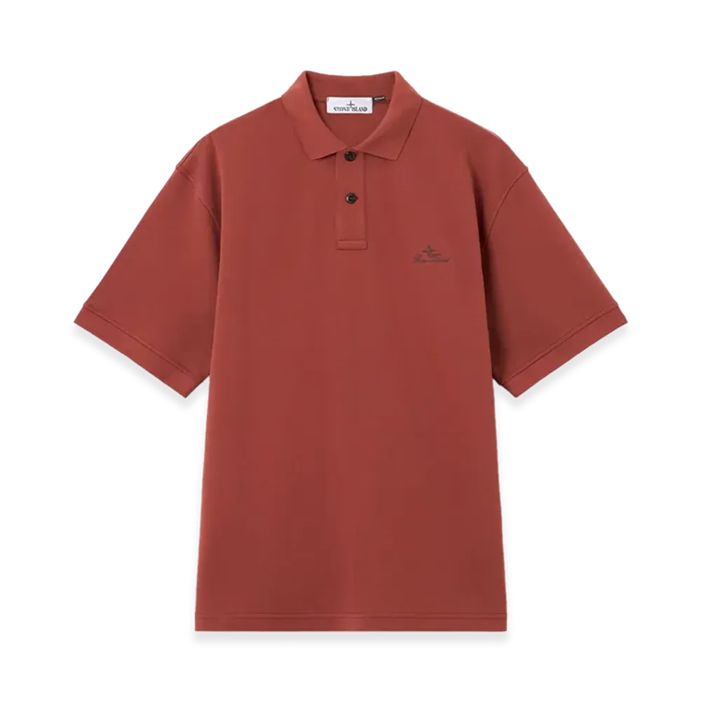 Stone Island 2200001 50/2 Organic Cotton Pique "Brick Red"
