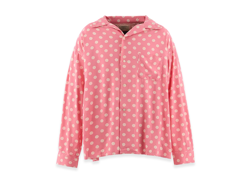 SAINT Mxxxxxx Rayon Shirt Dot "Pink"