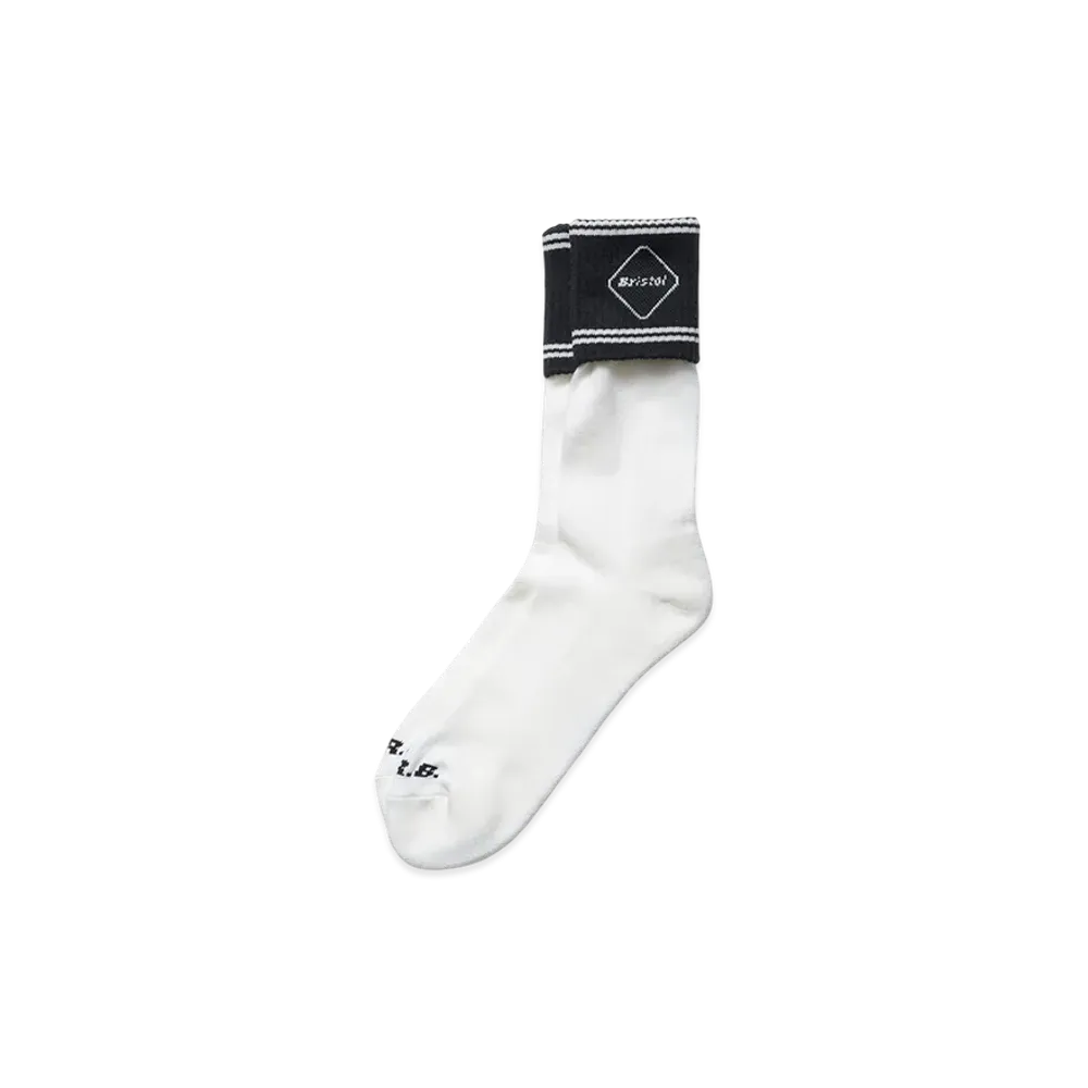 F.C.Real Bristol Cuff Socks "Off White"